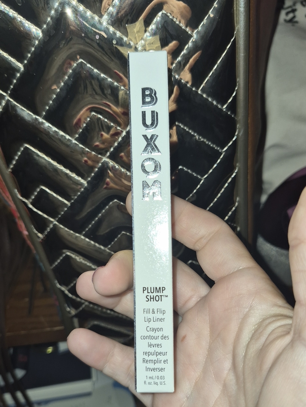 BUXOM Plump Shot Fill & Flip Lip Liner — White Packaging with Beige/Pink Tone